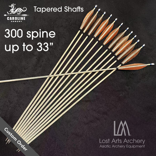 Complete Arrows - 300 spine Tapered Carbon (custom order)