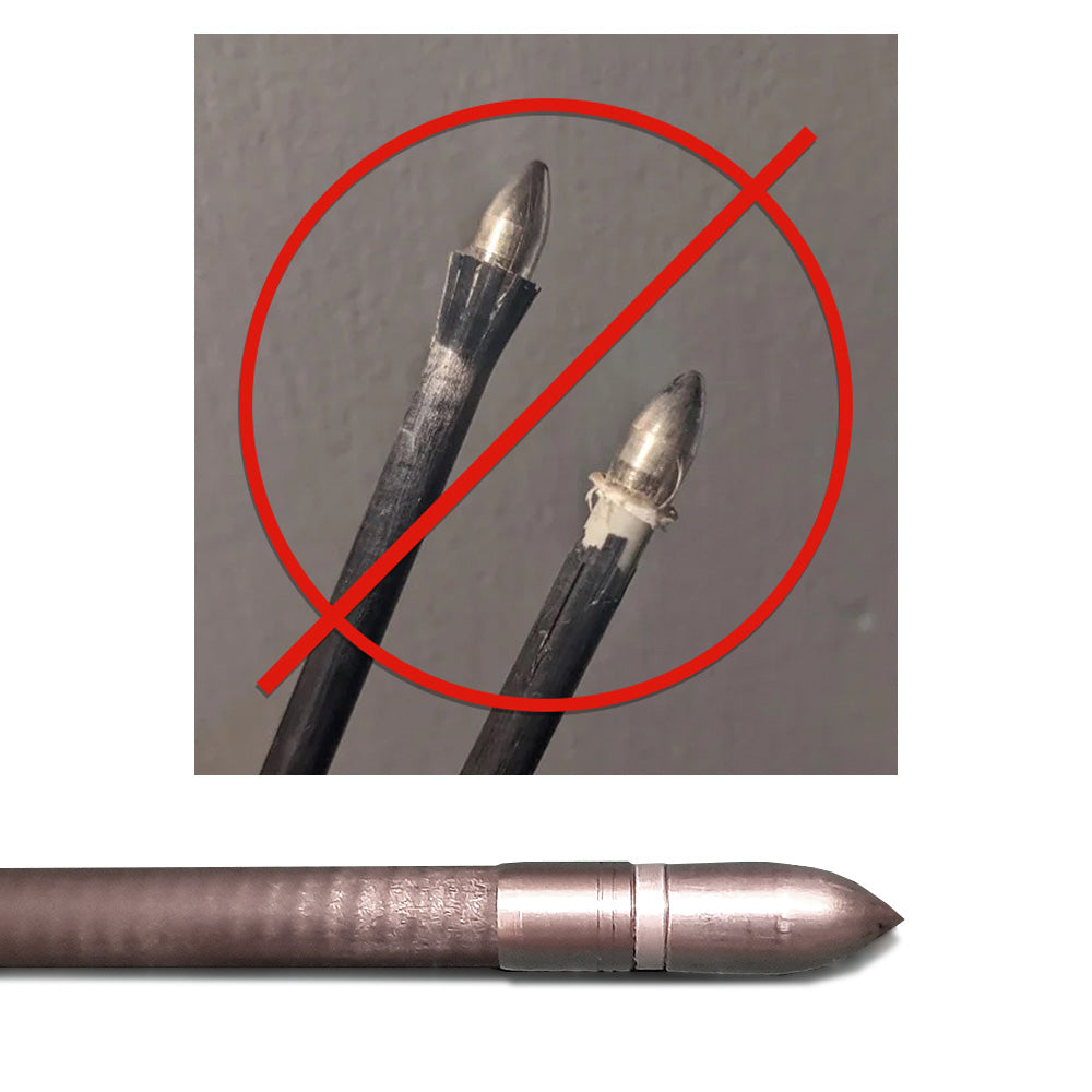 Ali Bow Carbon Arrows 400 spine - Red Striped 5.5" Parabolic