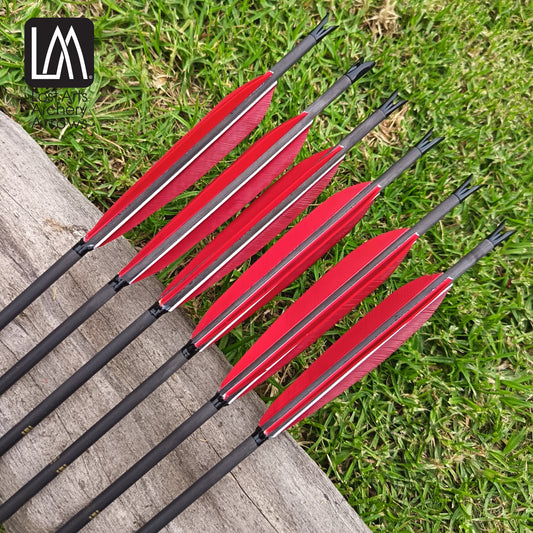 LAA Chinese Arrows 500 Spine - Red - 6pk
