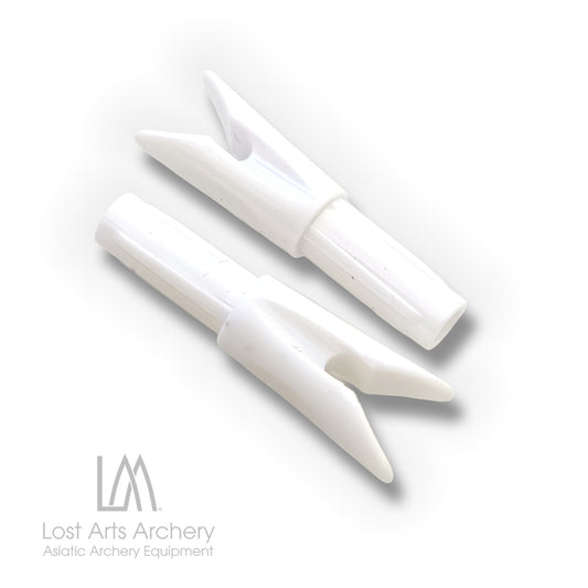 Plastic V-Shaped Speed Nocks 0.246" White