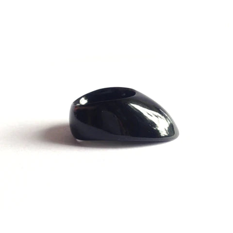 Lotus II Black Thumb Ring