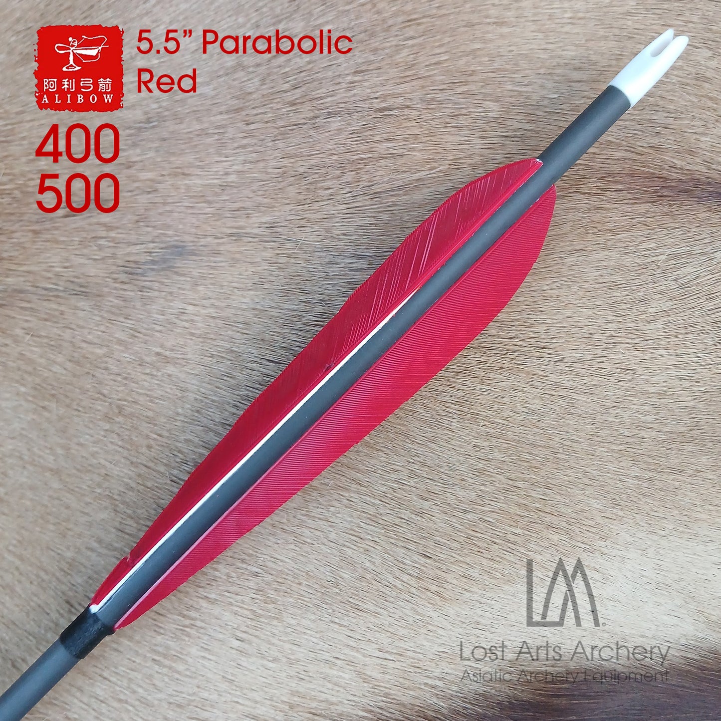 Ali Bow Carbon Arrows MEDIUM - Red 5.5" Parabolic