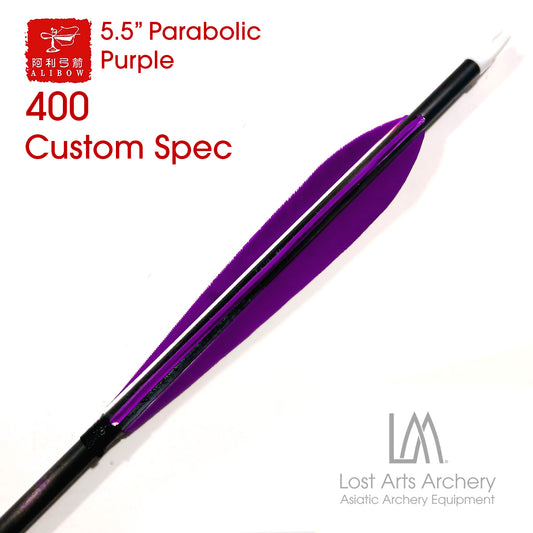Ali Bow Carbon Arrows 400 spine - Purple 5.5" Parabolic