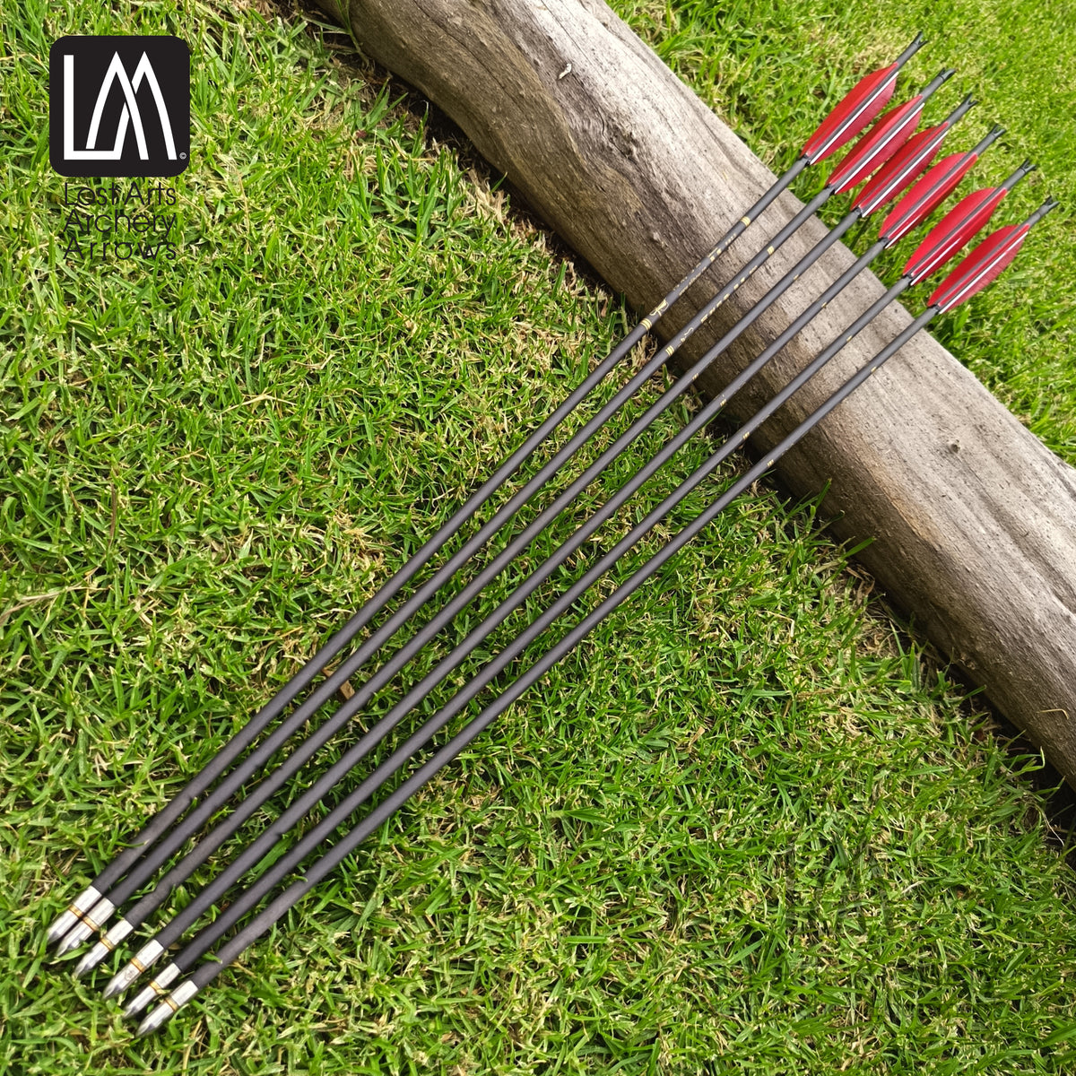 LAA Chinese Arrows 500 Spine - Red - 6pk