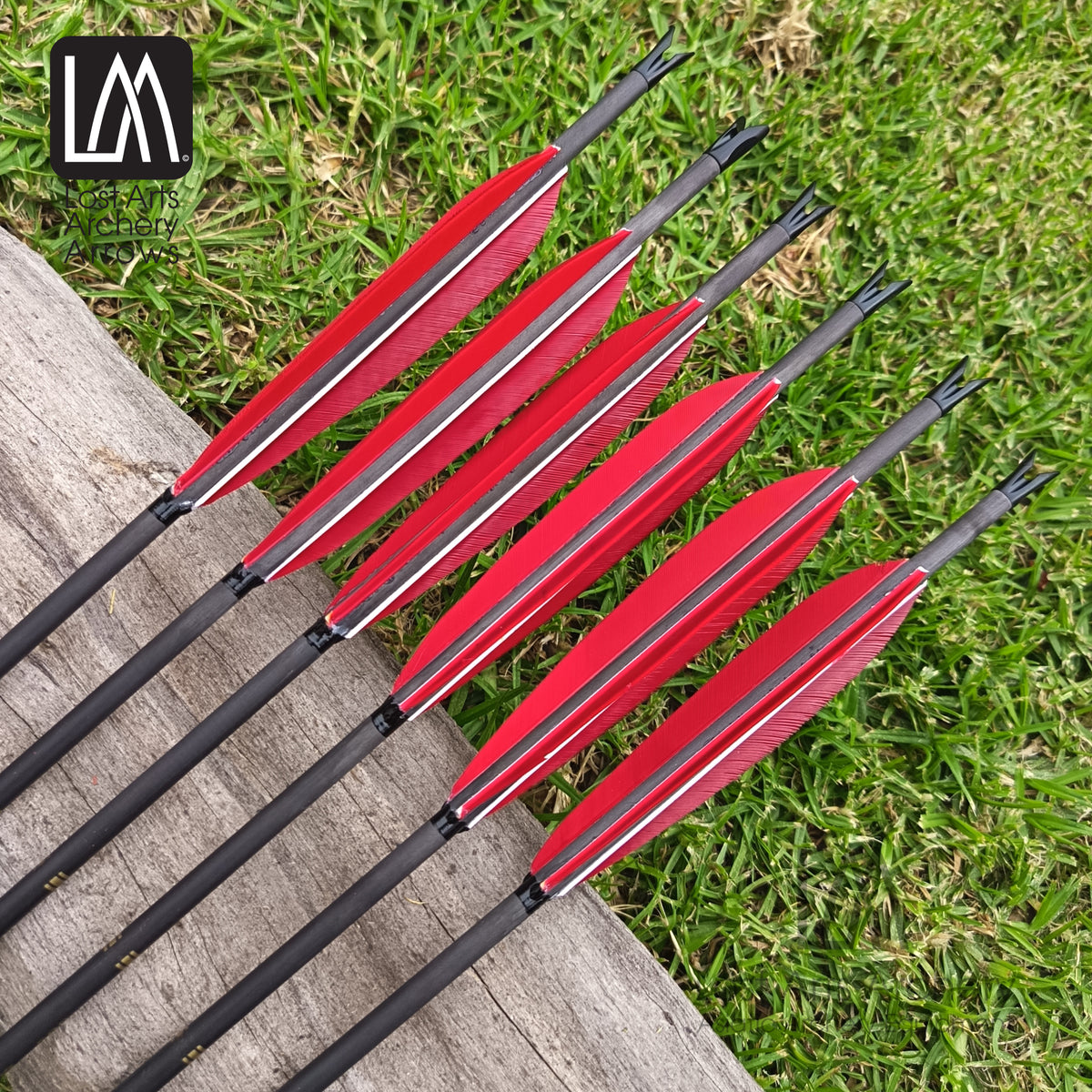 LAA Chinese Arrows 500 Spine - Red - 6pk