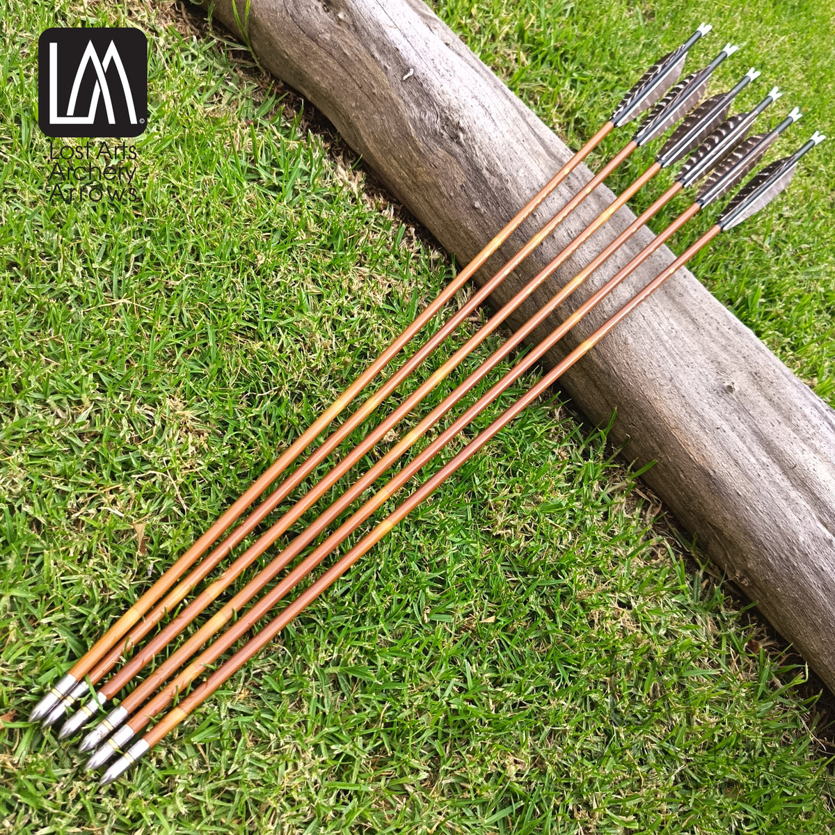 LAA Chinese Arrows 500 Spine - Natural - 6pk
