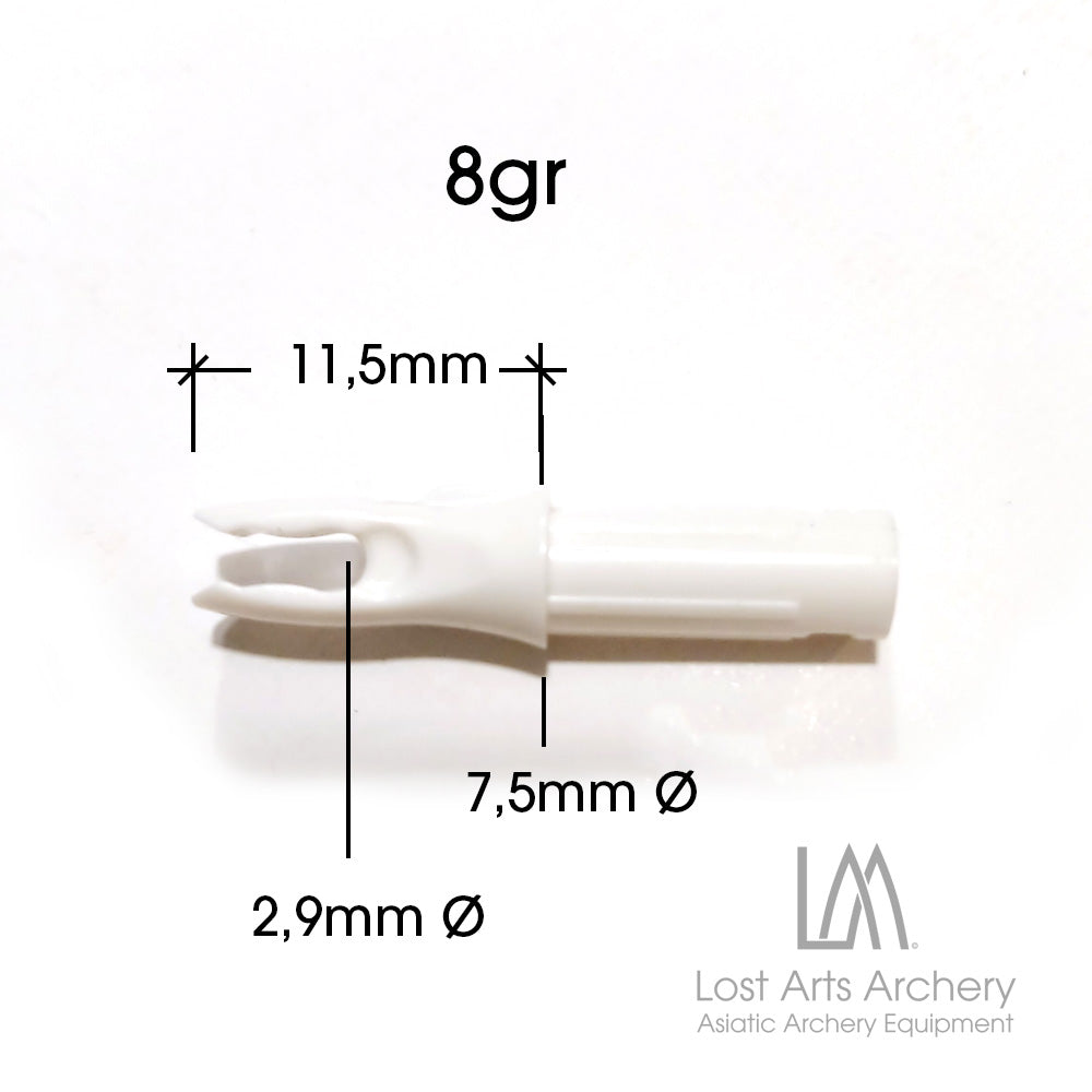 Standard Plastic Nocks 0.246" White