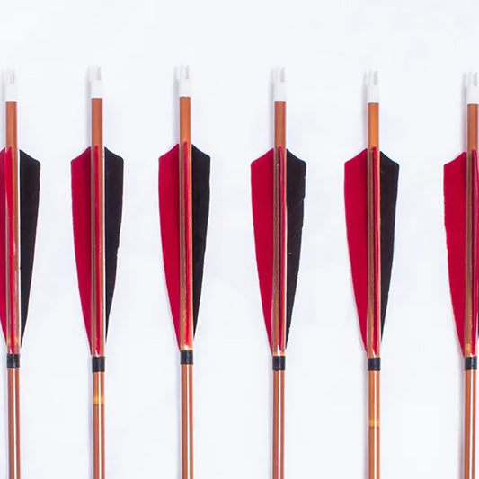 Bamboo Pattern Carbon Arrows - Up to 36" - Shield Cut