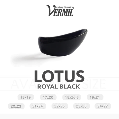 Lotus II Black Thumb Ring